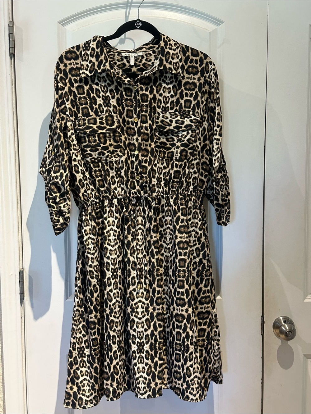 Speed Control Leopard Print Blouse - Brown & Black